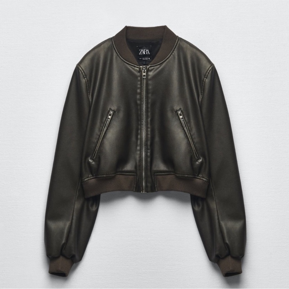 Zara Bomber Jacket with Ribbed Details